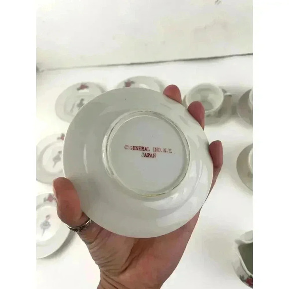 VTG Lot of 17 Child's Tea Set Japan Lady Ballerina Tea Set General IND NY - Picture 12 of 14